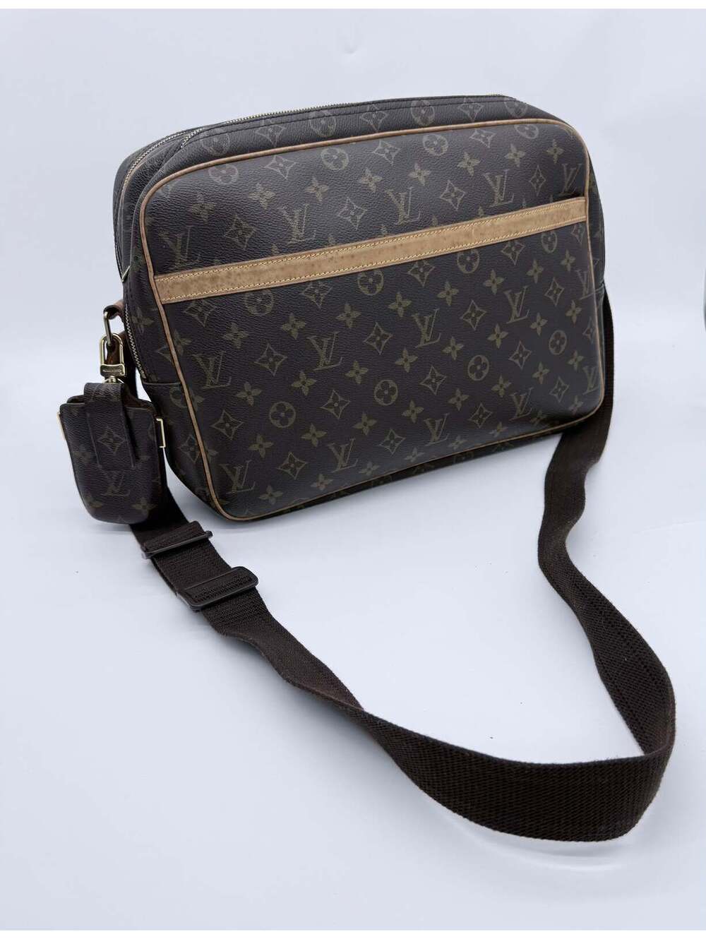 Louis Vuitton Monogram Reporter GM Messenger Bag – Classic Crossbody Travel Bag